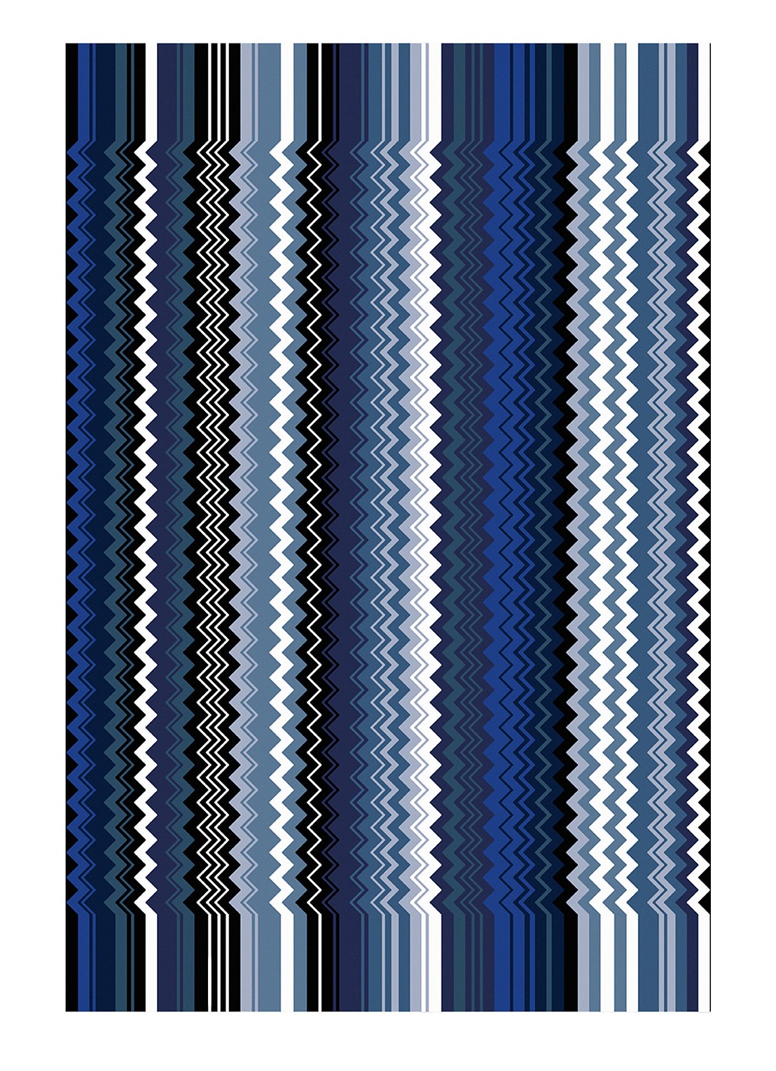 Missoni Giacomo badlaken - 100 x 150 cm - voorkant donkerblauw