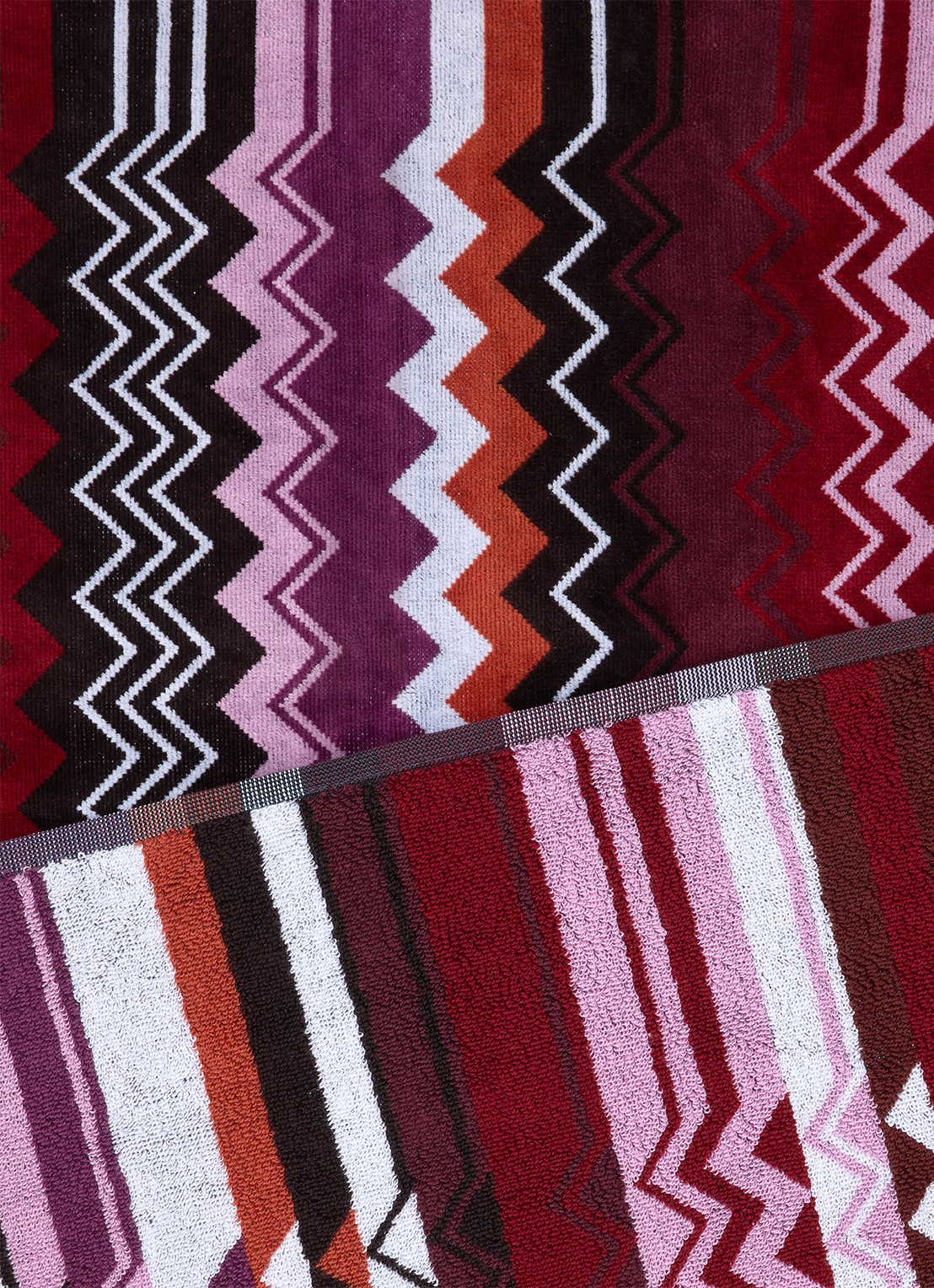 Missoni Giacomo badlaken - 100 x 150 cm - achterkant 4 bordeauxrood