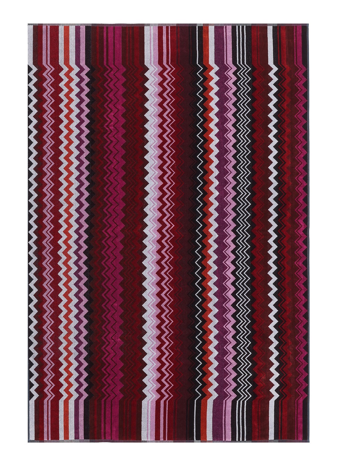 Missoni Giacomo badlaken - 100 x 150 cm - voorkant bordeauxrood