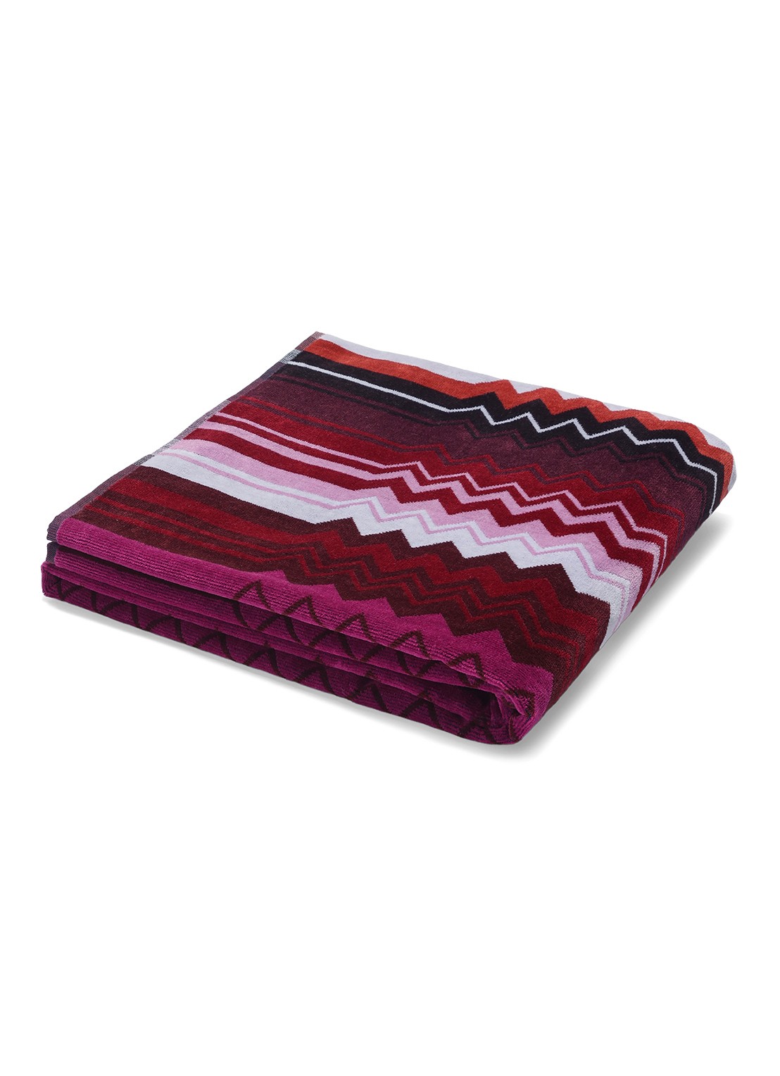 Missoni Giacomo badlaken - 100 x 150 cm - voorkant 2 bordeauxrood