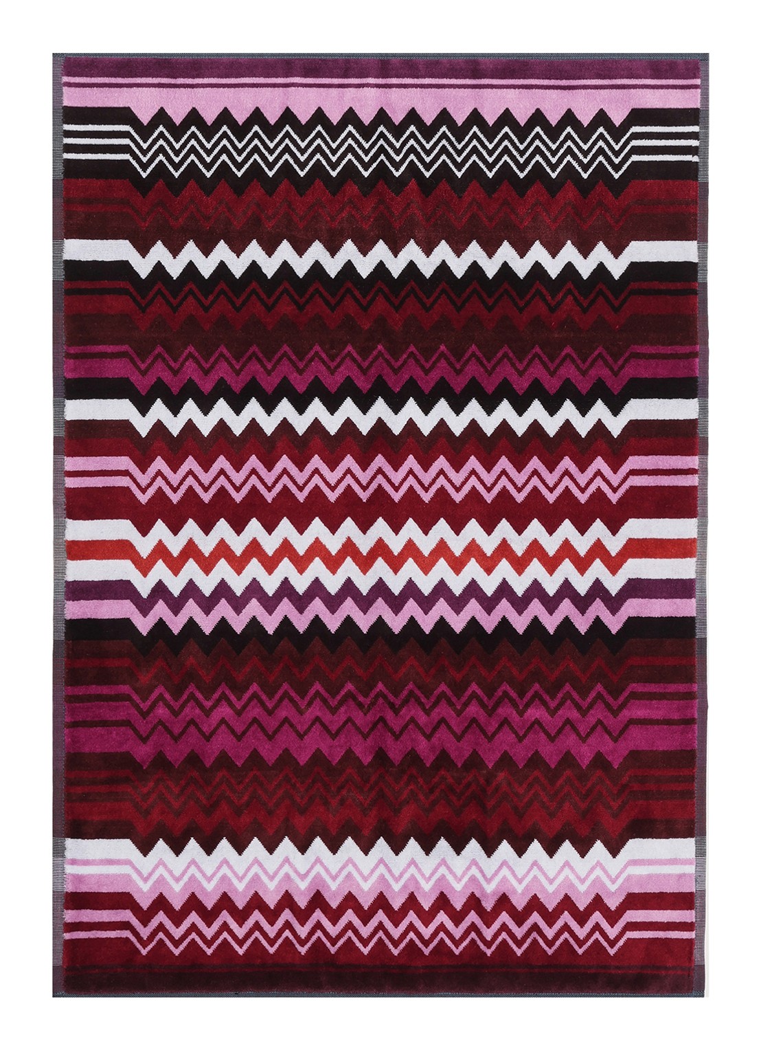 Missoni Giacomo badmat 90 x 60 cm - voorkant bordeauxrood