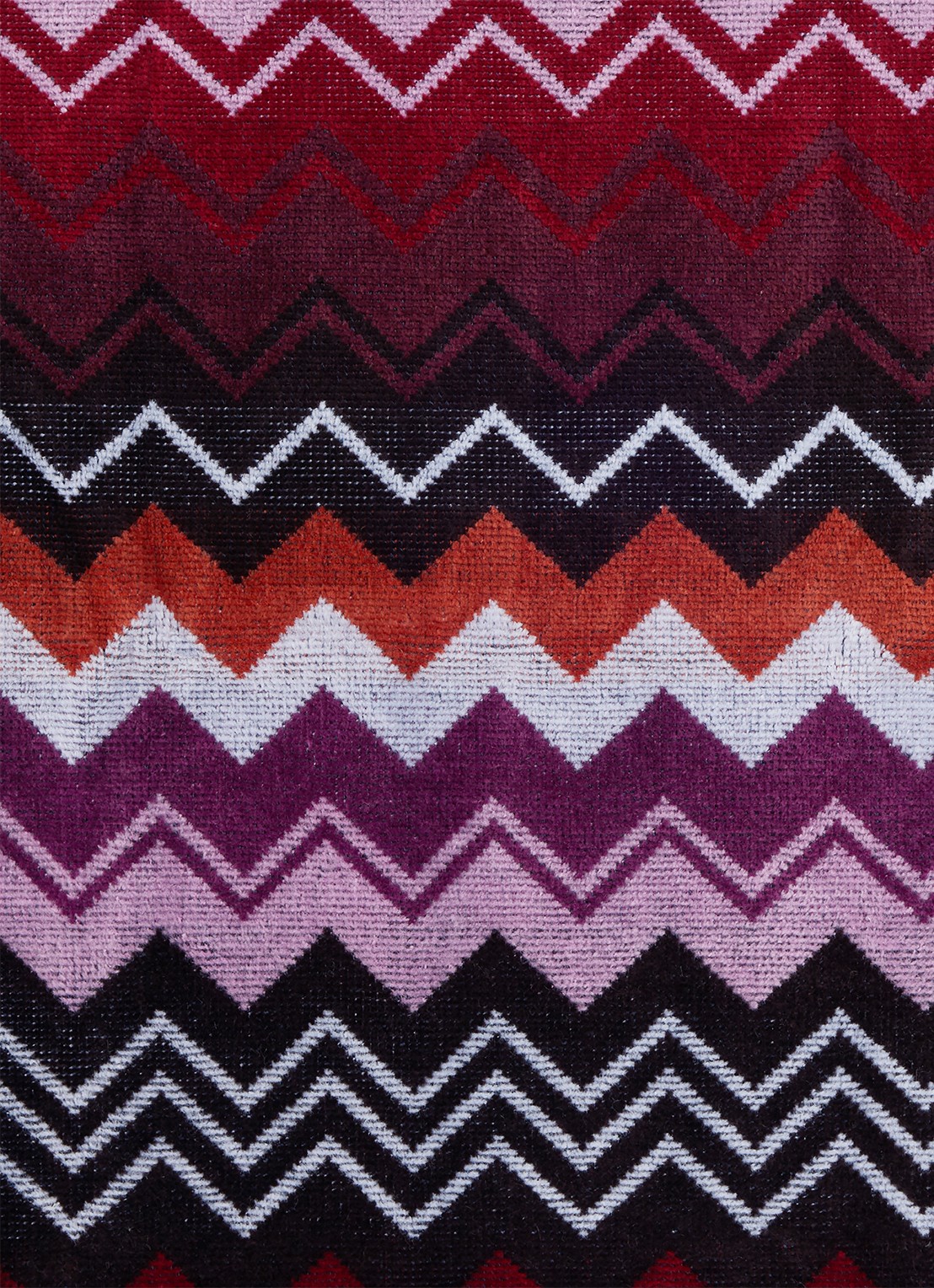 Missoni Giacomo gastendoek - 30 x 30 cm set van 6 in geschenkverpakking - achterkant 2 bordeauxrood