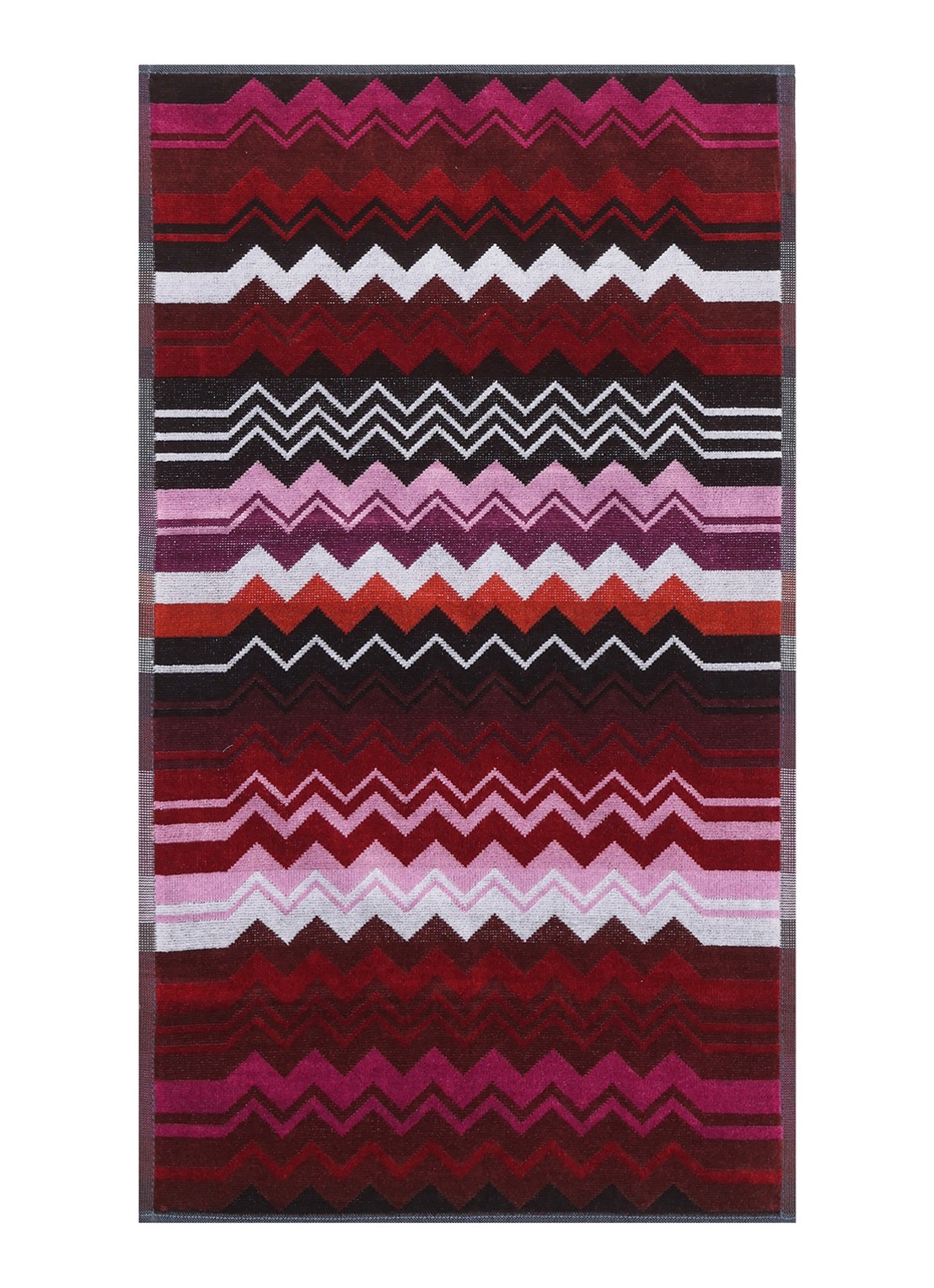 Missoni Giacomo gastendoek - 40 x 70 cm - voorkant bordeauxrood