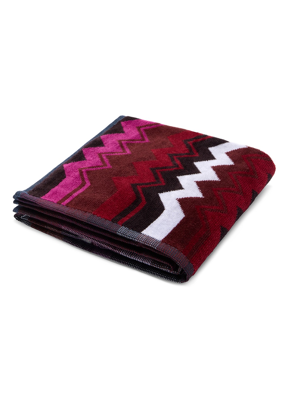 Missoni Giacomo gastendoek - 40 x 70 cm - voorkant 2 bordeauxrood