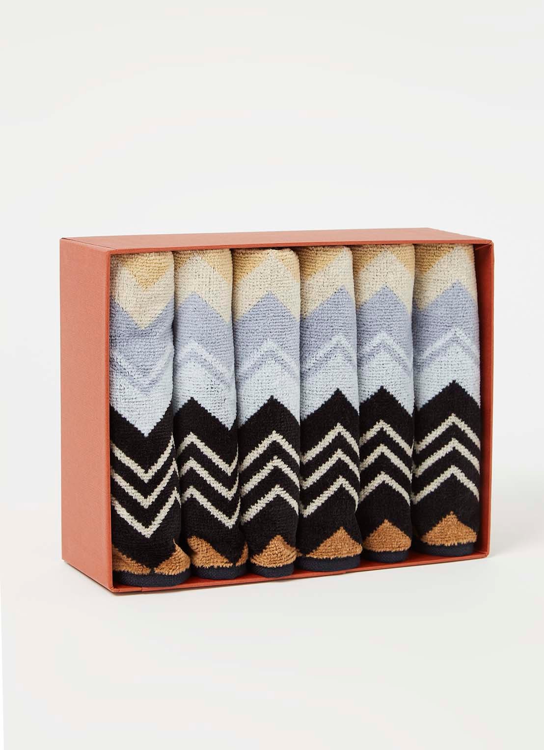 Missoni Giacomo gastendoek set van 6 - 30 x 30 cm  - voorkant 2 grijs