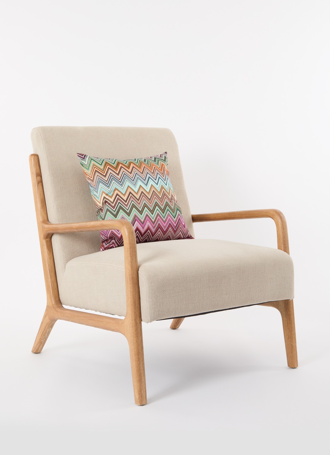 Missoni Jarris sierkussen 40 x 40 cm - voorkant 2 oranje