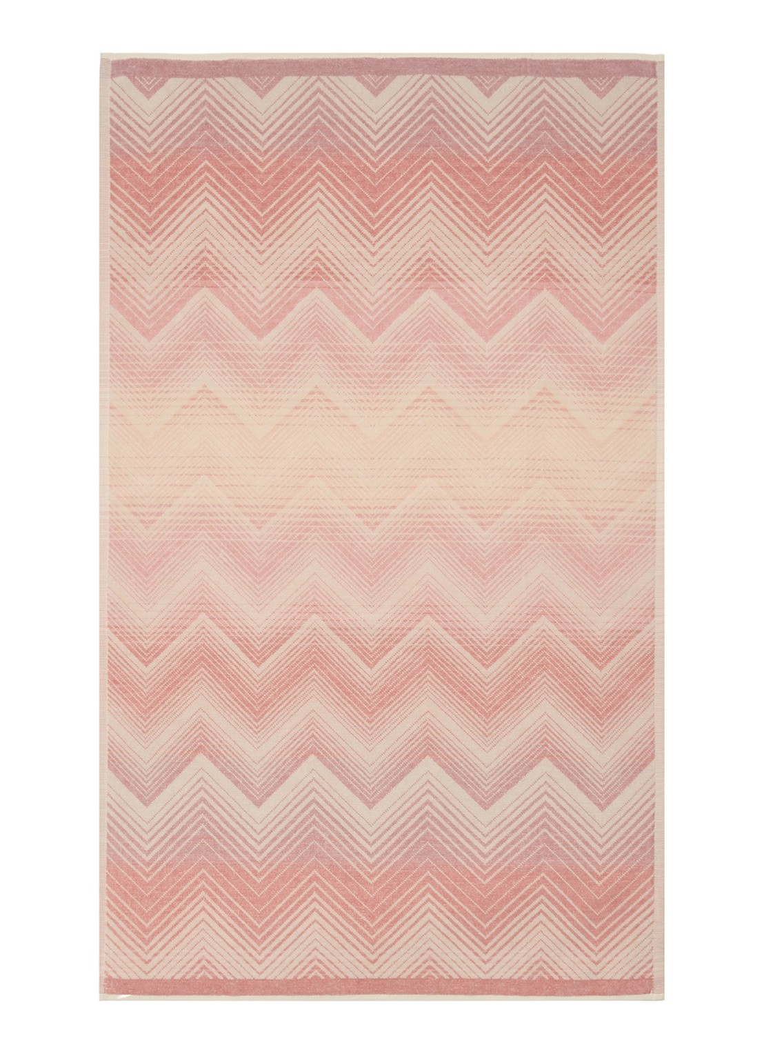 Missoni Marea badhanddoek - 100 x 60 cm - voorkant 3 lichtroze