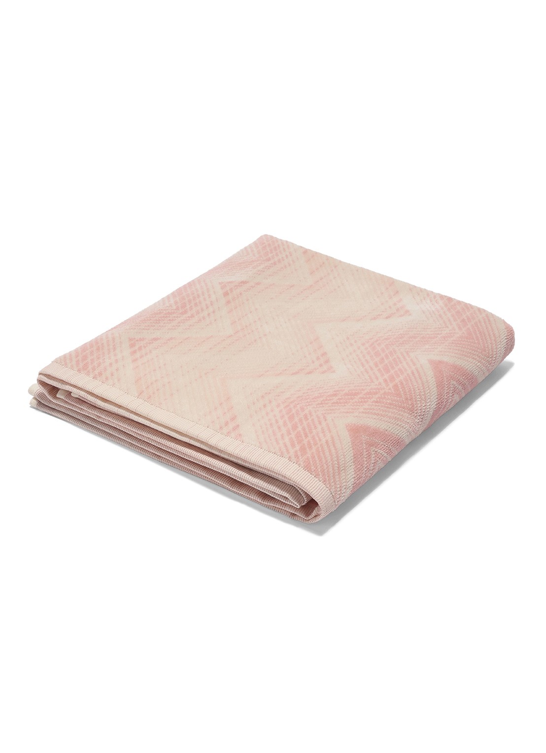 Missoni Marea badhanddoek - 100 x 60 cm - voorkant 4 lichtroze