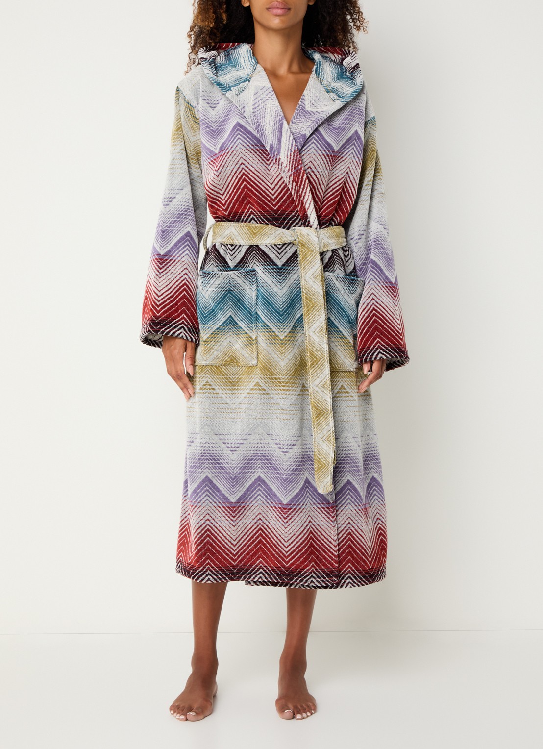 Missoni Marea badjas met opgestikte zakken - unisex - detail 4 multicolor