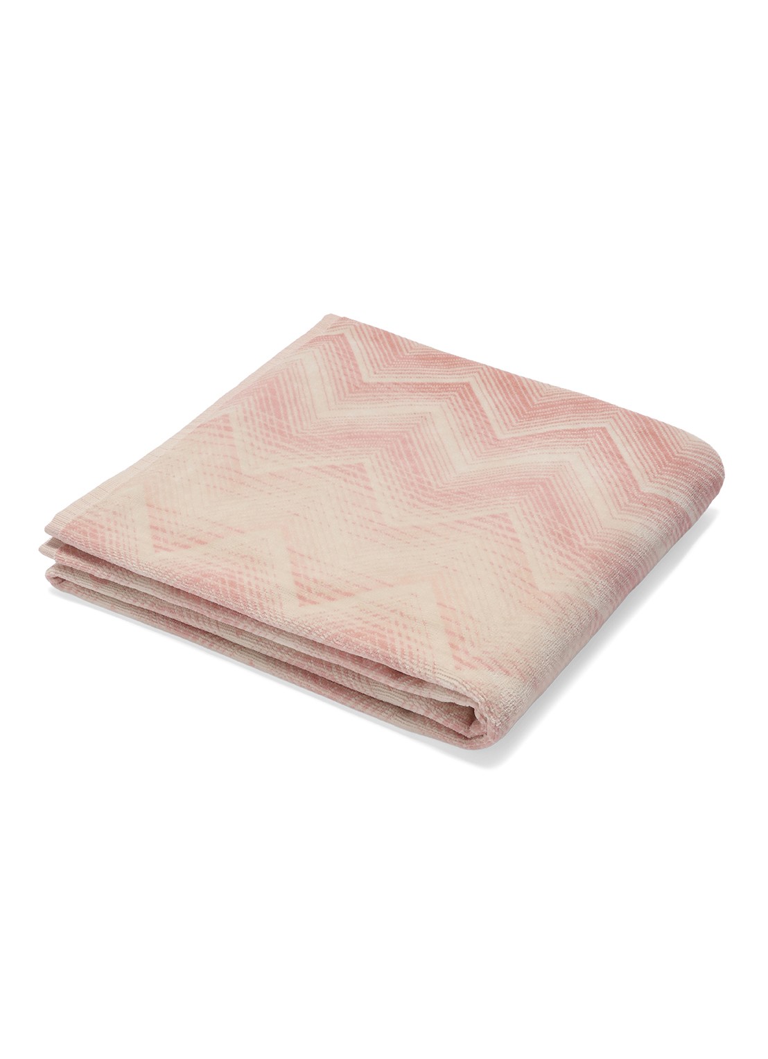 Missoni Marea badlaken - 100 x 150 cm - voorkant 2 lichtroze