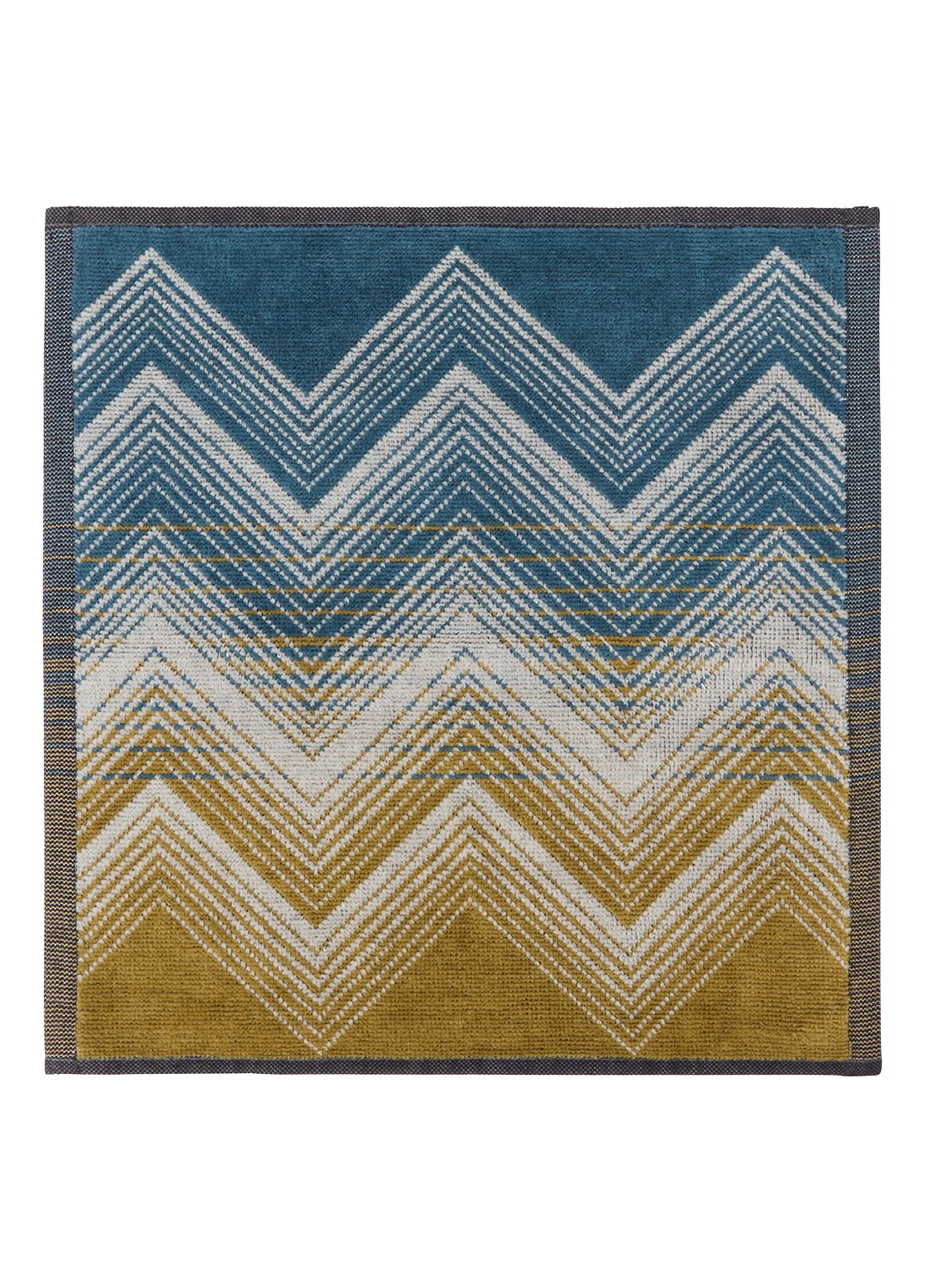 Missoni Marea gastendoek - 30 x 30 cm set van 6 in geschenkverpakking - achterkant 3 bruin