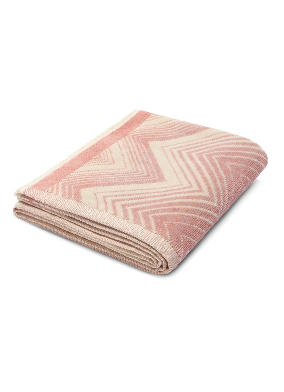 Missoni Marea gastendoek - 40 x 70 cm - voorkant 2 lichtroze