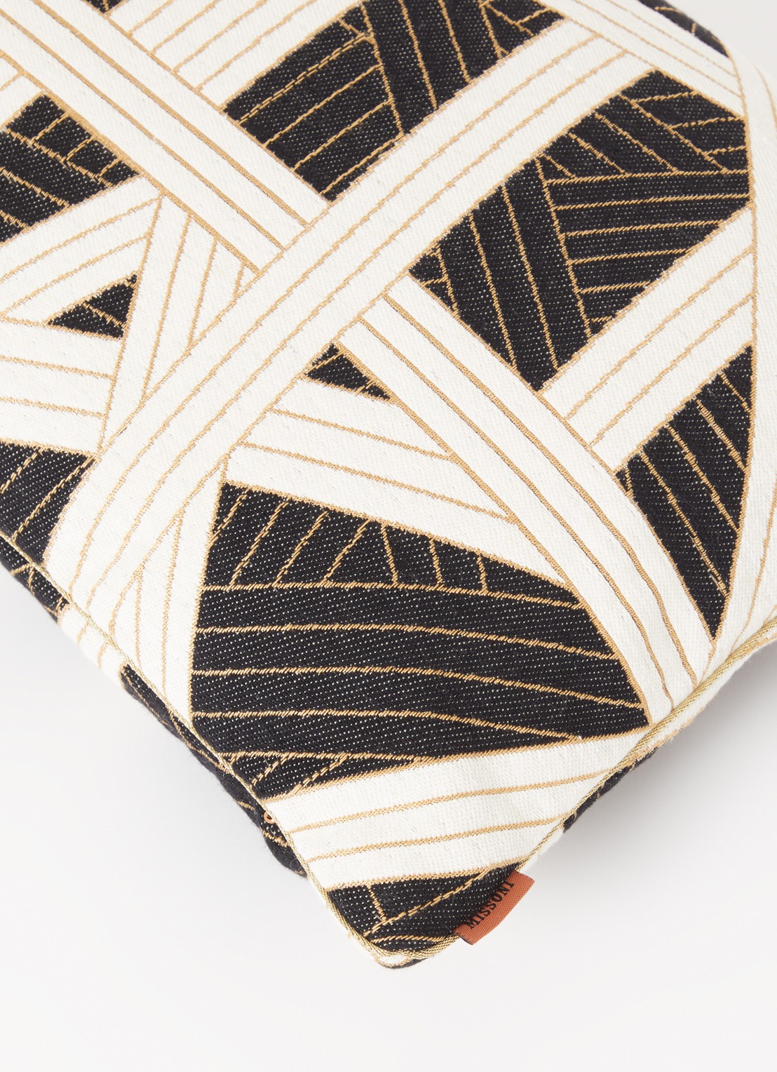 Missoni Nastri sierkussen met grafische print 30 x 60 cm - detail 2 zwart