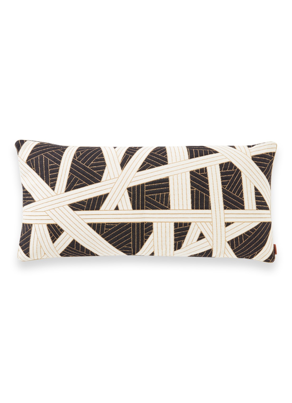 Missoni Nastri sierkussen met grafische print 30 x 60 cm - voorkant 4 zwart
