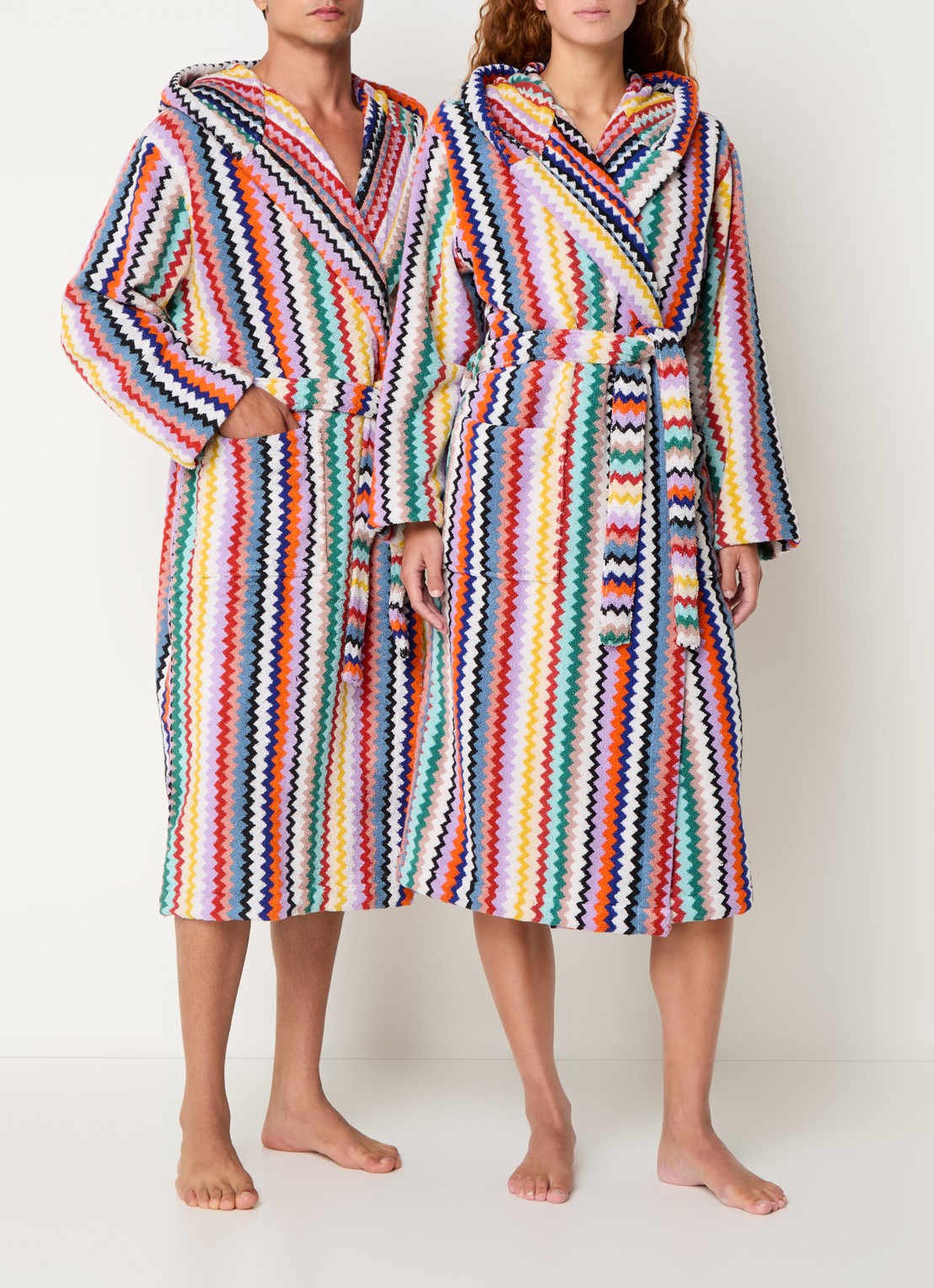 Missoni Riverbero badjas van katoen - unisex - voorkant 2 multicolor