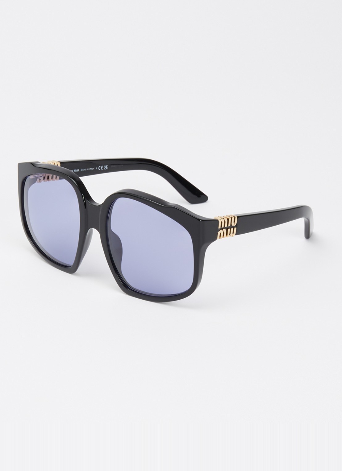 Miu Miu Butterfly zonnebril MU A07S - voorkant zwart