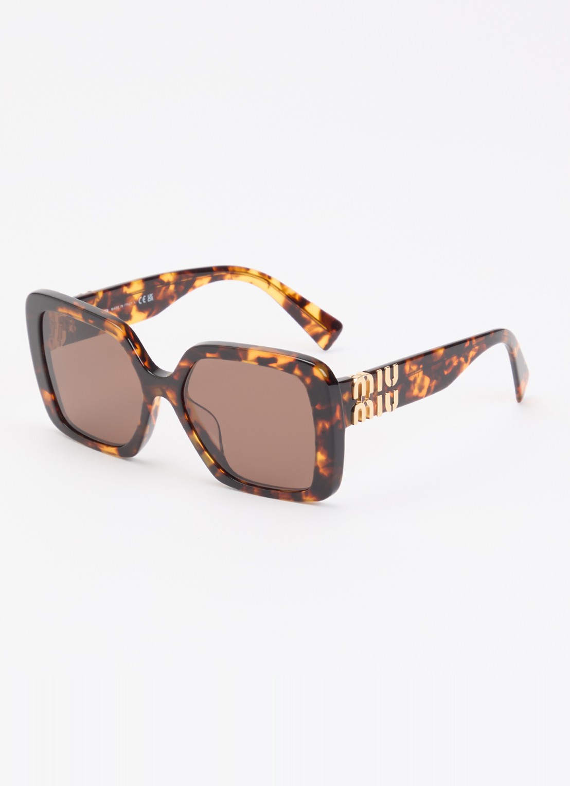 Miu Miu Butterfly zonnebril MU10YS - voorkant donkerbruin