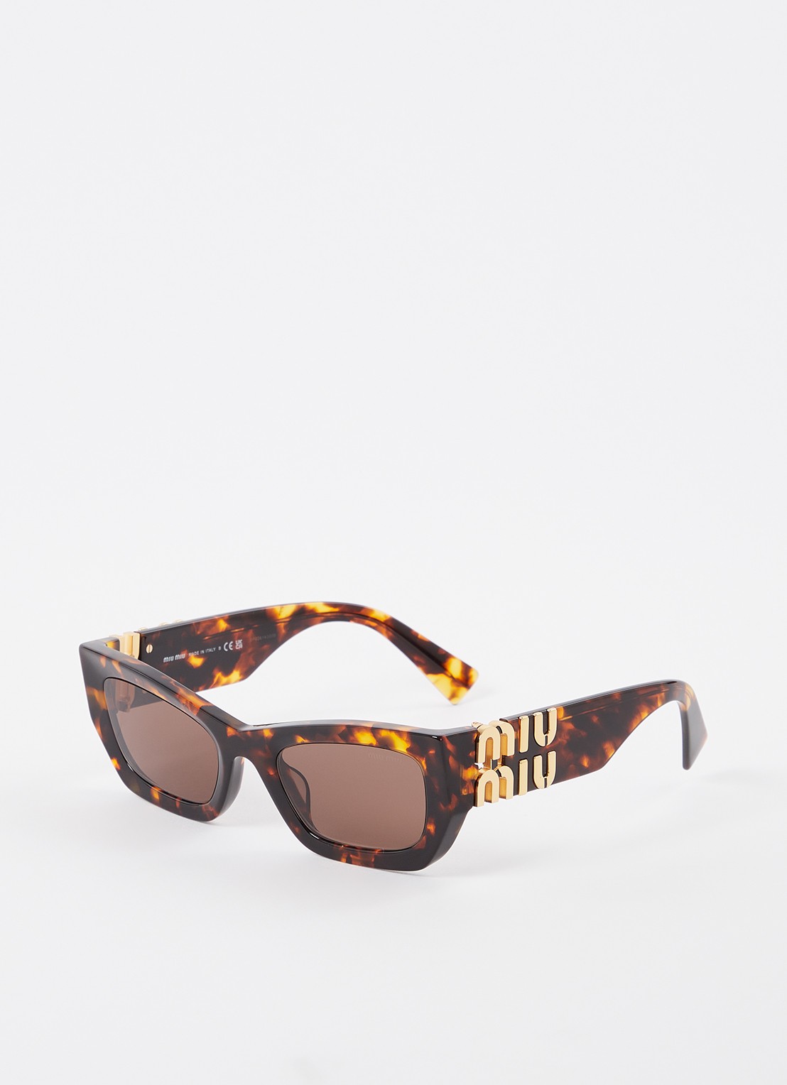 Miu Miu Cat Eye zonnebril MU 09WS - voorkant donkerbruin