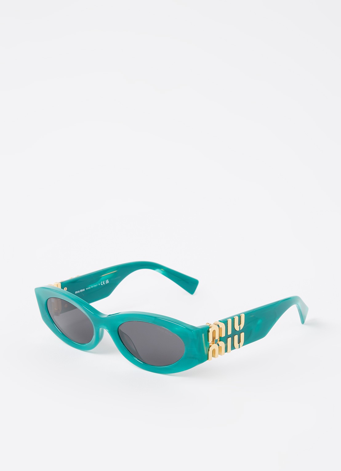 Miu Miu Cat Eye zonnebril MU 11WS  - voorkant 4 zeegroen