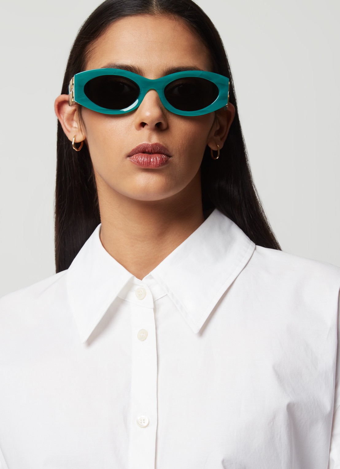 Miu Miu Cat Eye zonnebril MU 11WS  - voorkant 6 zeegroen