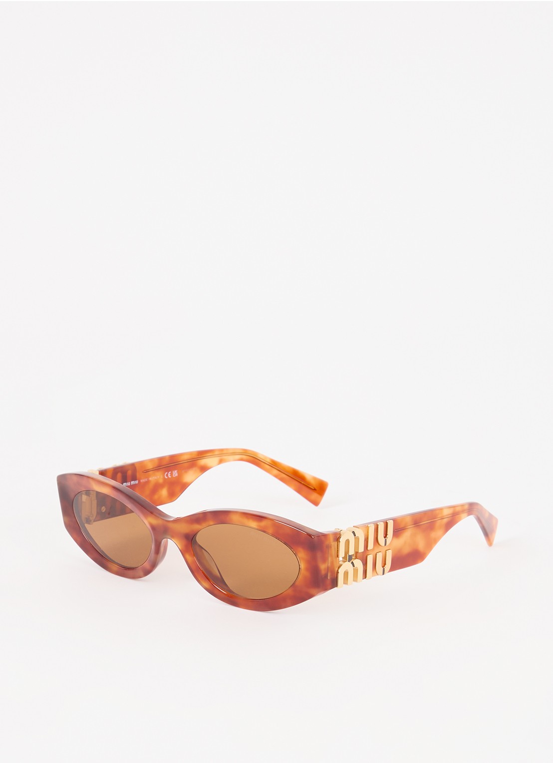 Miu Miu Cat Eye zonnebril MU 11WS - voorkant bruin