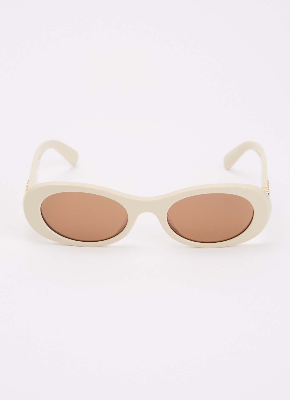 Miu Miu Cat Eye zonnebril MU06ZS - detail beige