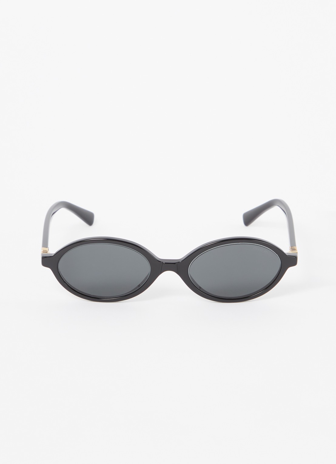 Miu Miu Retro zonnebril MU 04ZS - detail 3 zwart