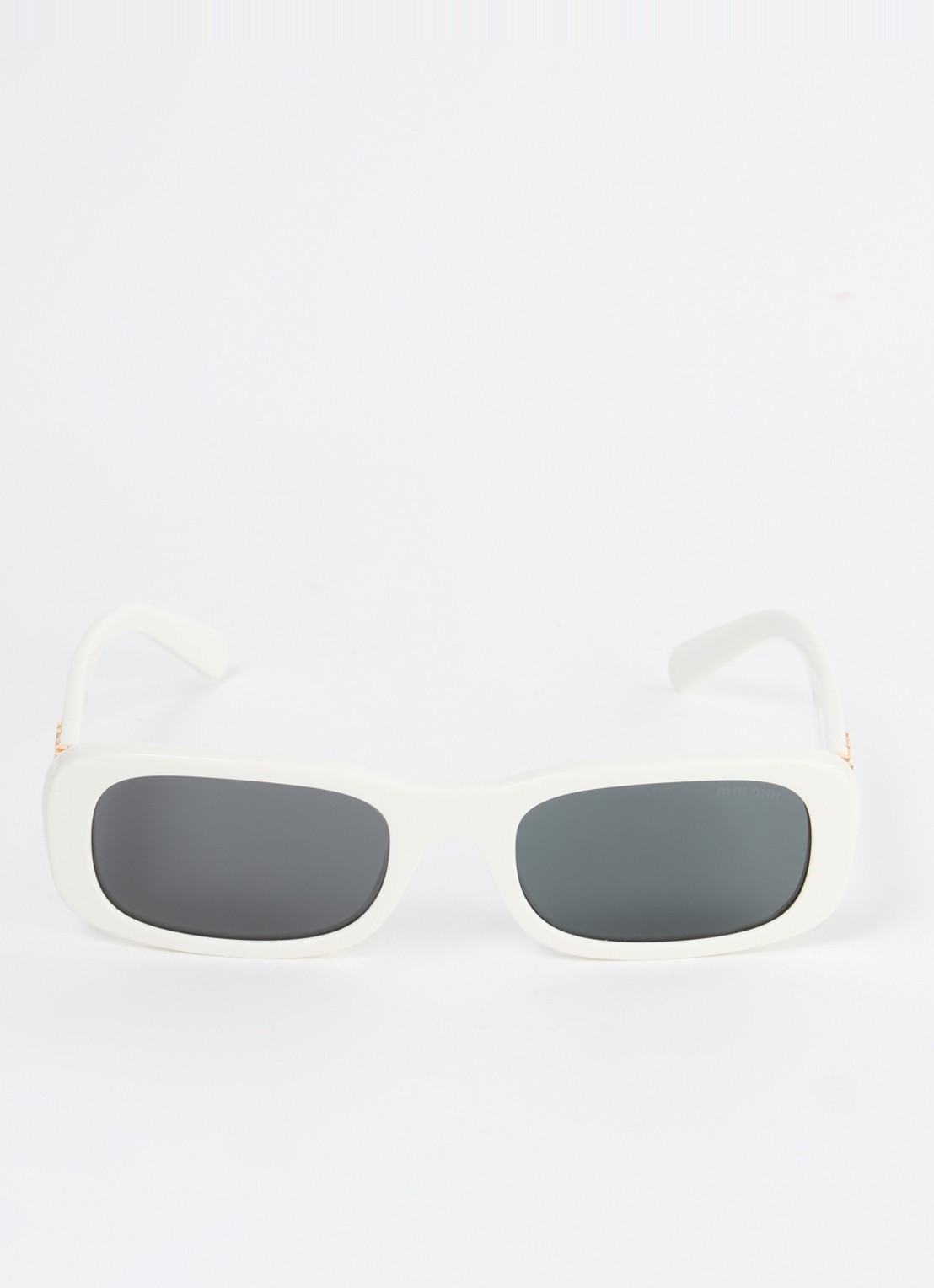 Miu Miu Retro zonnebril MU 08ZS - detail gebroken wit