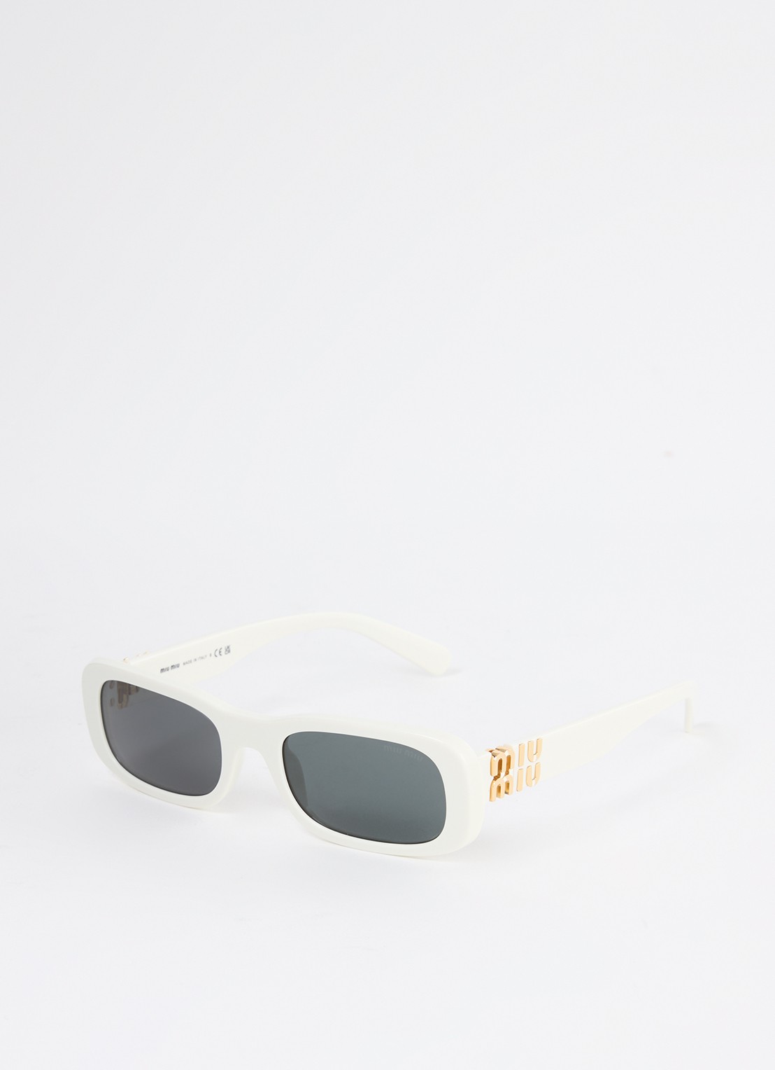 Miu Miu Retro zonnebril MU 08ZS - voorkant 4 gebroken wit