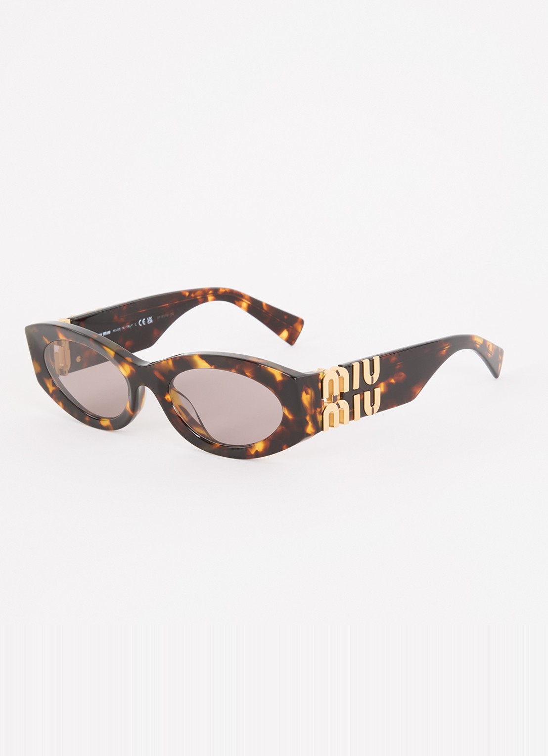 Miu Miu Retro zonnebril MU 11WS - voorkant 4 donkerbruin