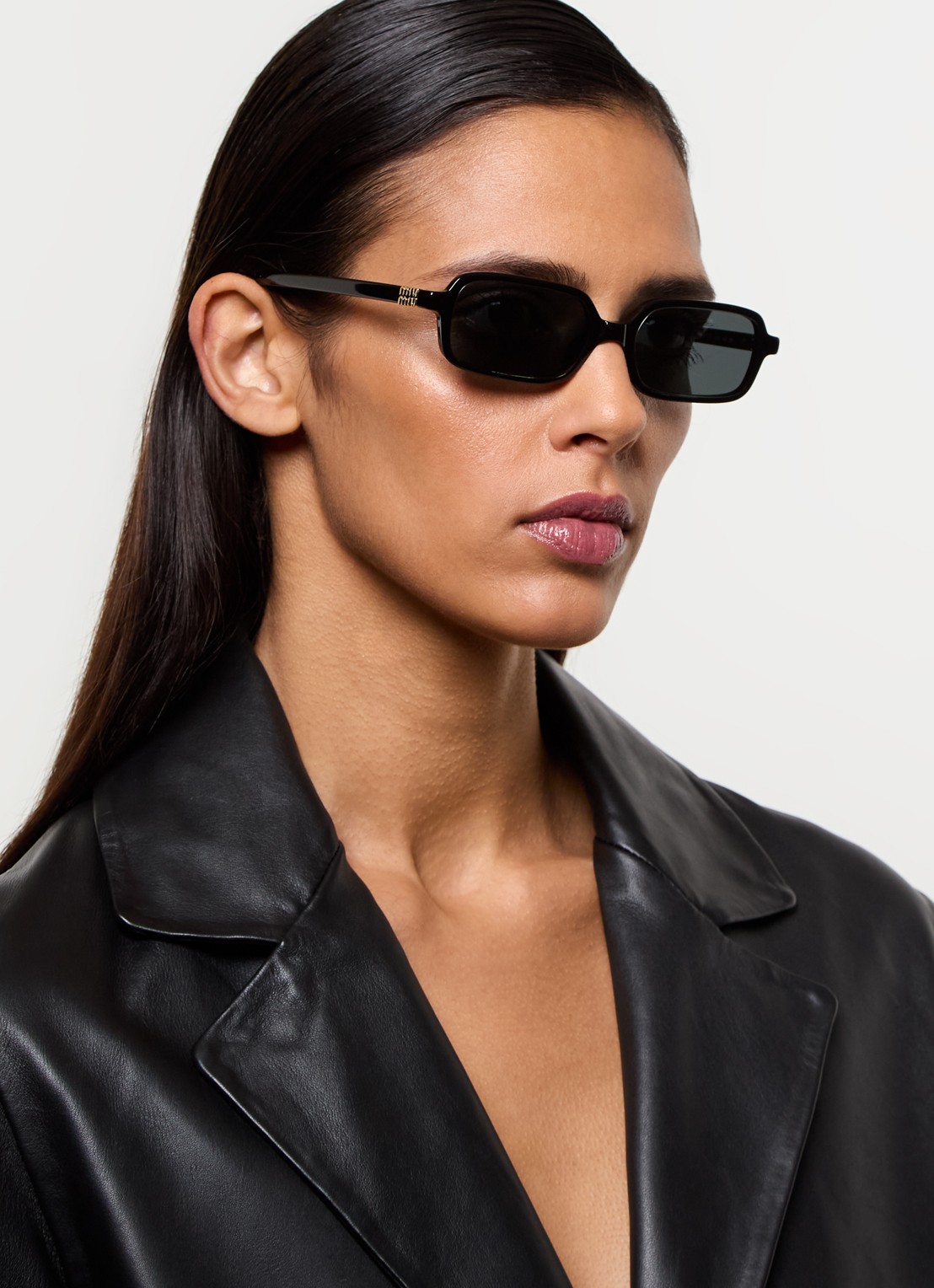 Miu Miu Retro zonnebril MU 11ZS - voorkant 5 zwart