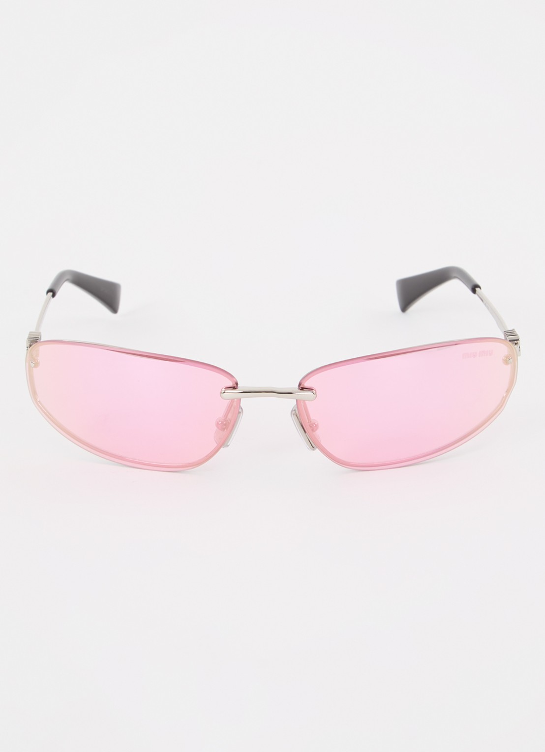 Miu Miu Retro zonnebril MU A50S   - voorkant zilver