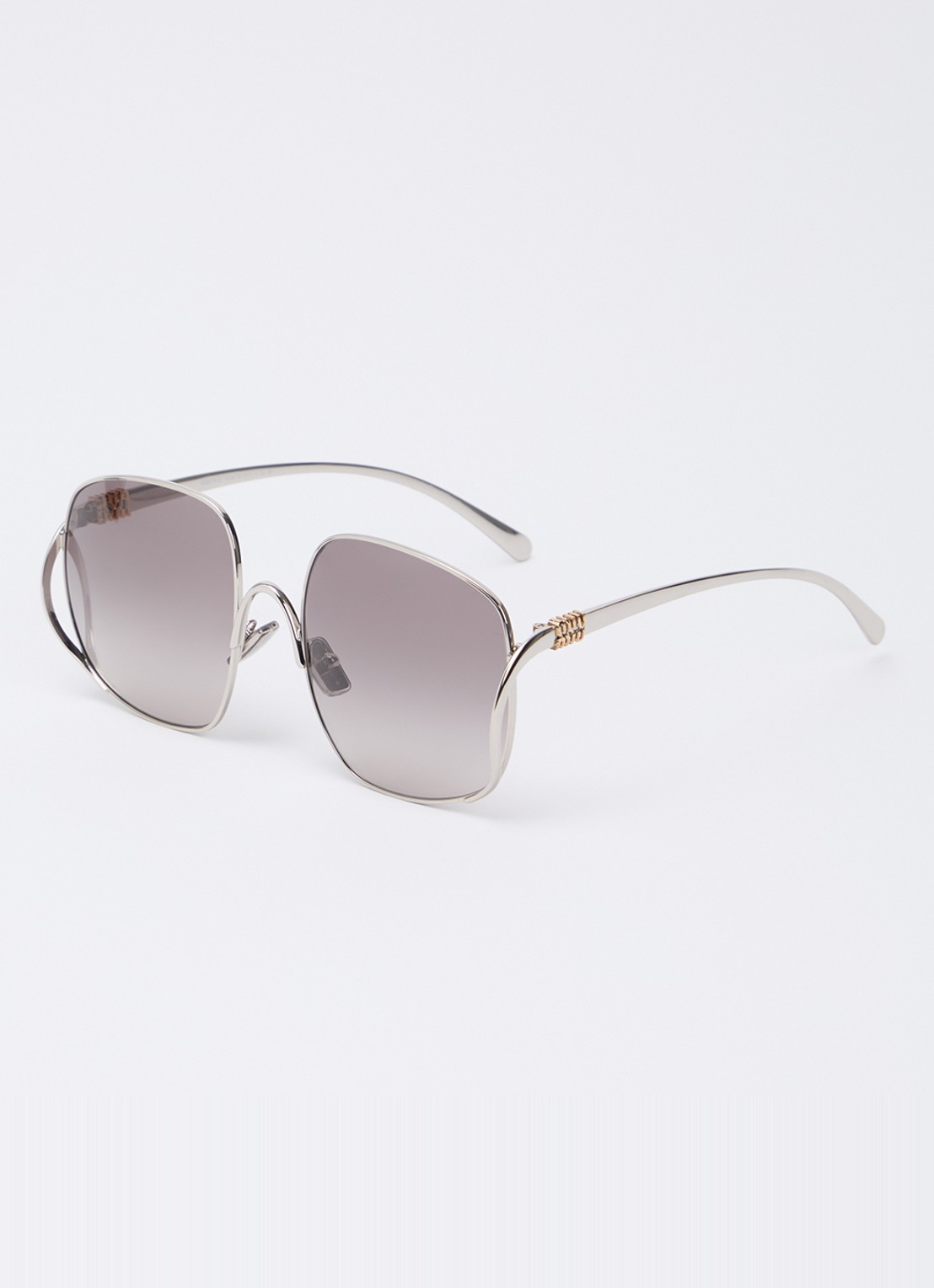 Miu Miu Retro zonnebril MU A57S - voorkant zilver