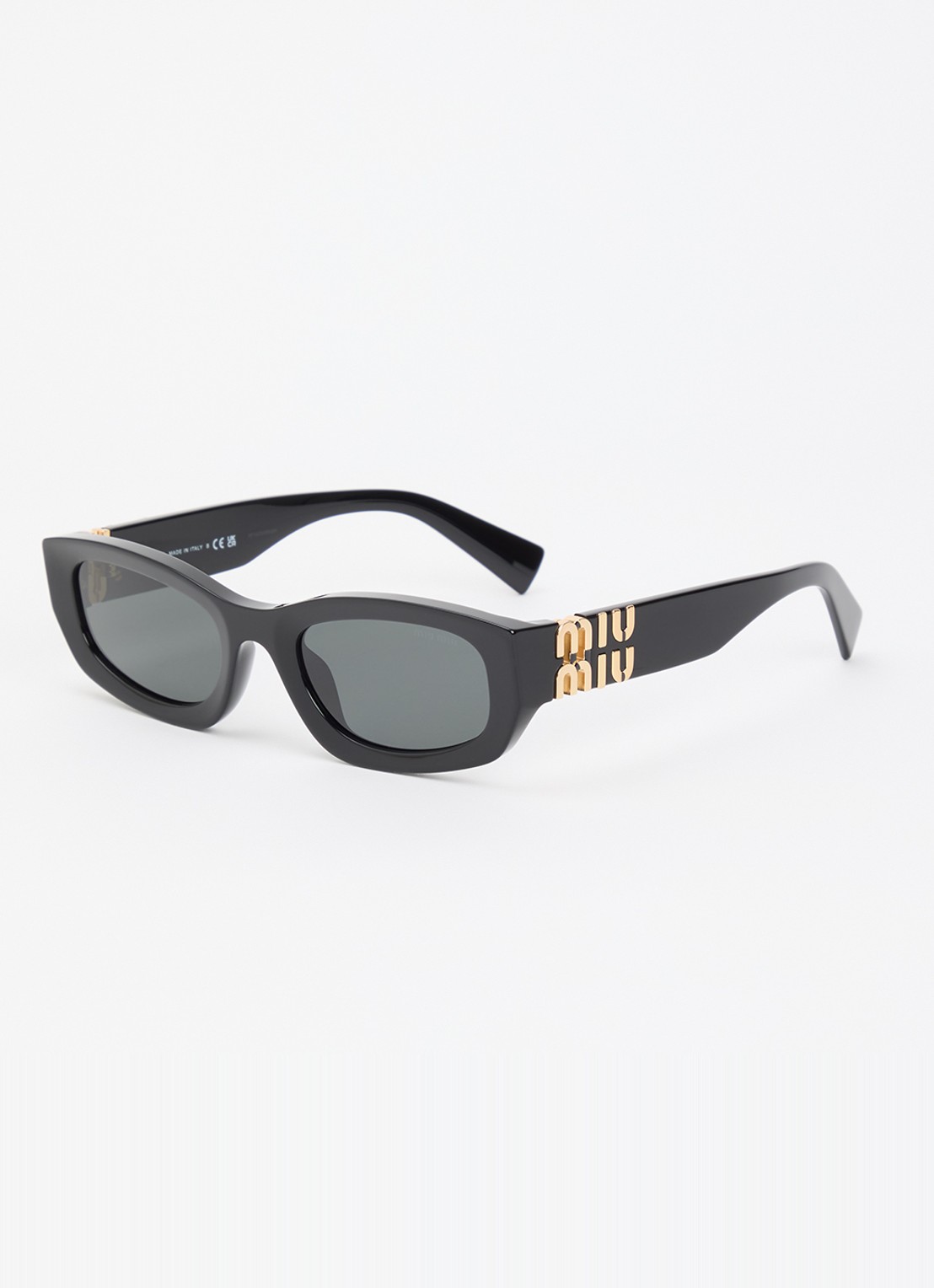 Miu Miu Retro zonnebril MU B04  - voorkant zwart