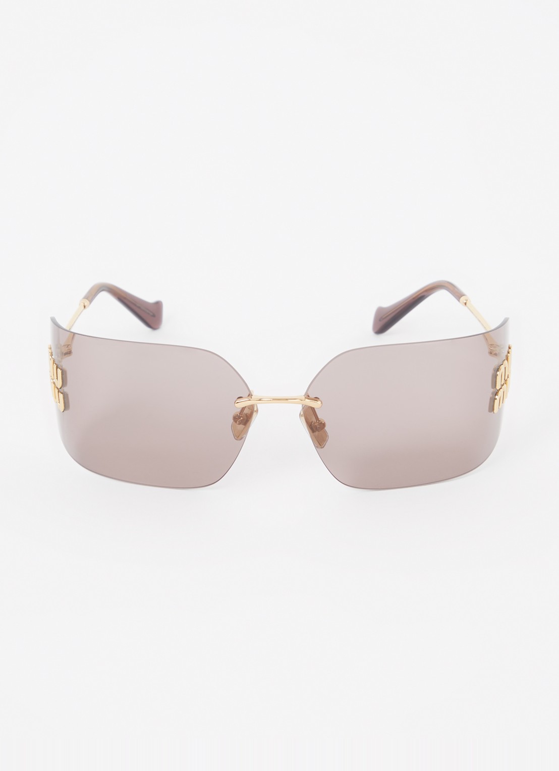 Miu Miu Shield zonnebril MU 54YS - detail 3 goud