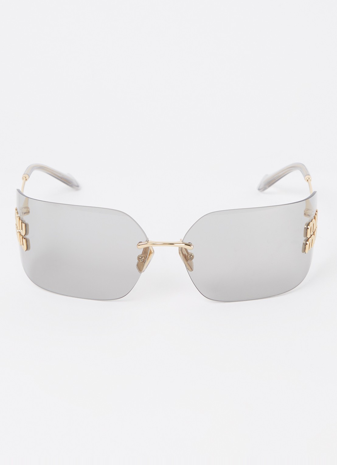 Miu Miu Shield zonnebril MU 54YS - detail goud