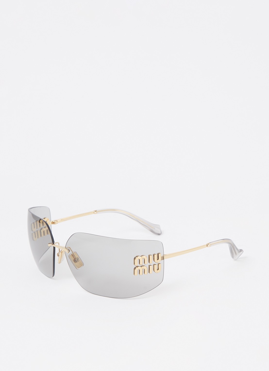 Miu Miu Shield zonnebril MU 54YS - voorkant 4 goud