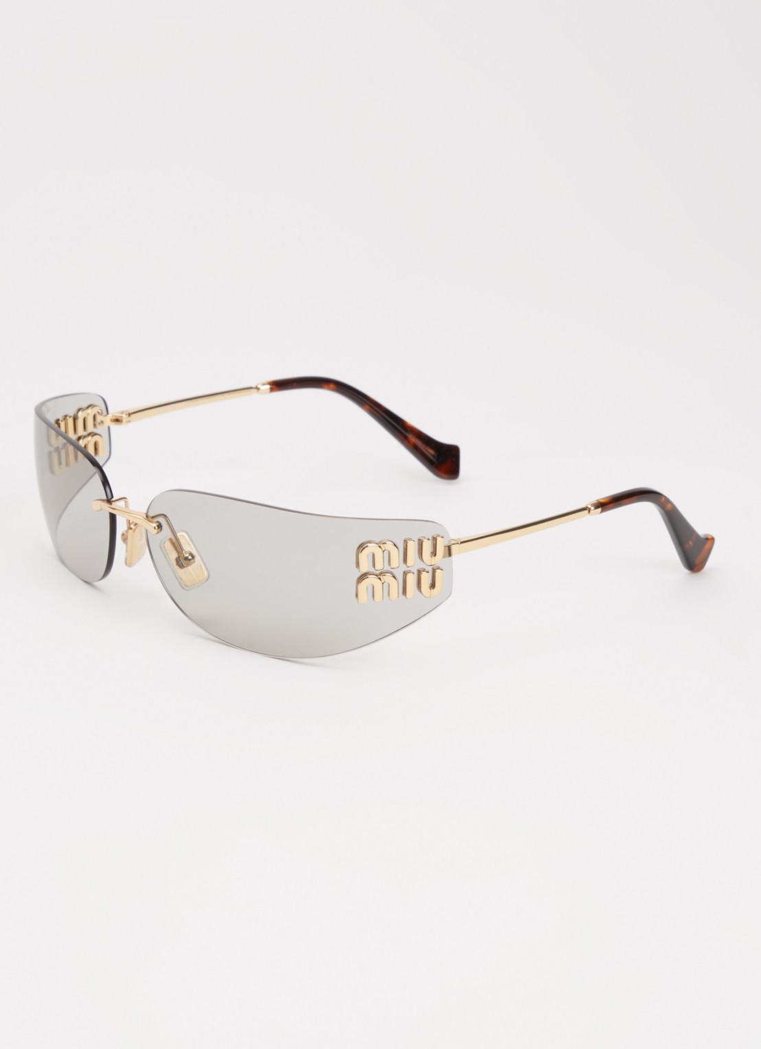 Miu Miu Shield zonnebril MU A51S - voorkant zwart