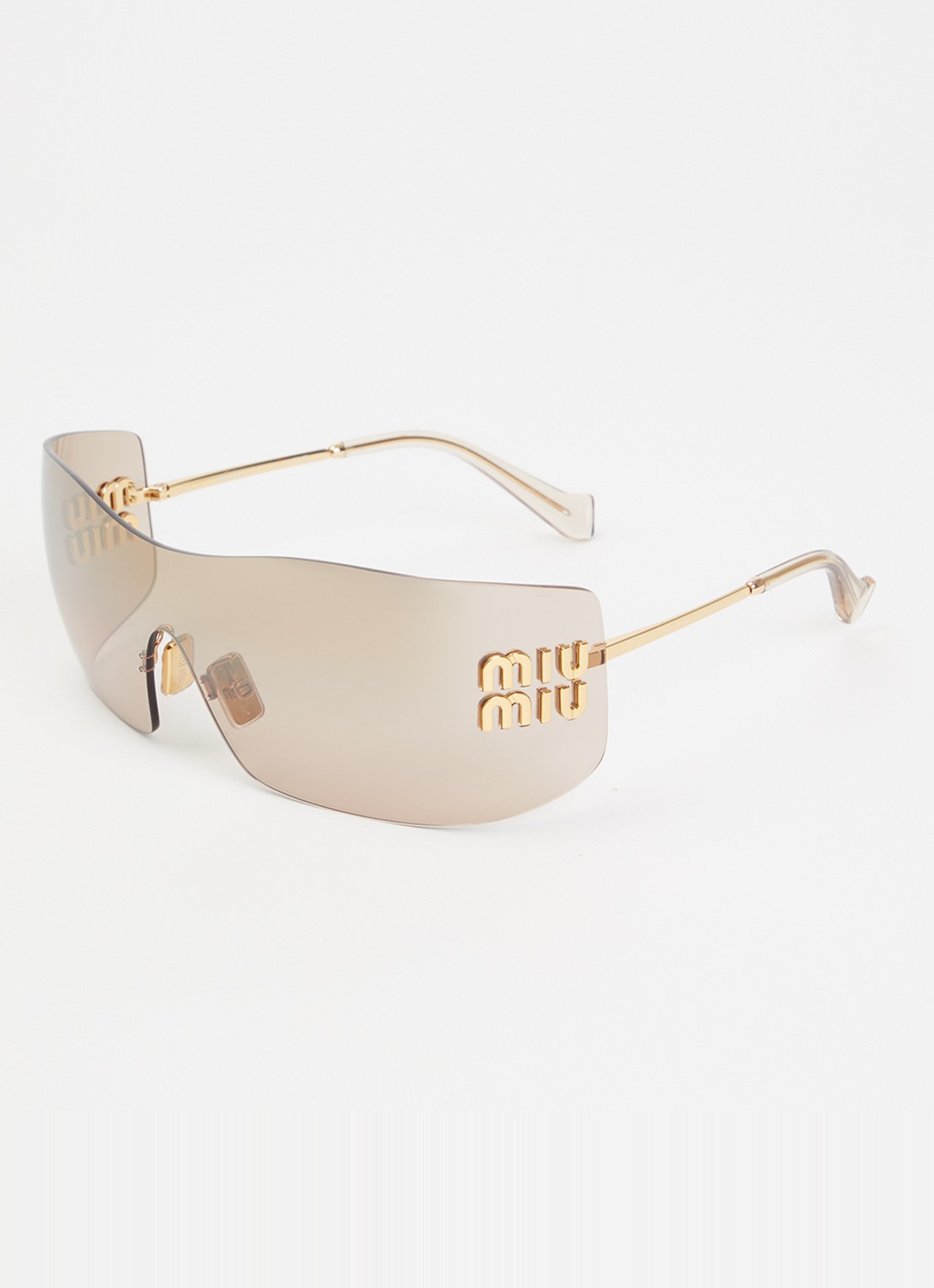 Miu Miu Shield zonnebril MU B53S - voorkant 4 goud