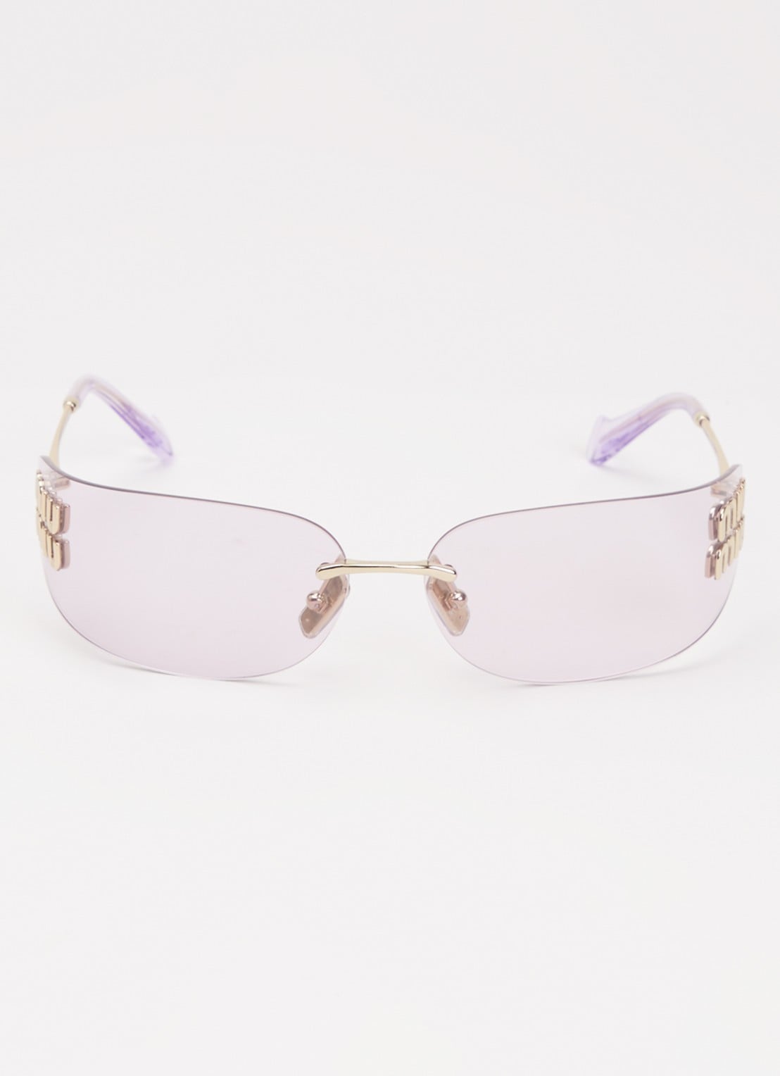 Miu Miu Shield zonnebril MUA51S - detail lichtpaars