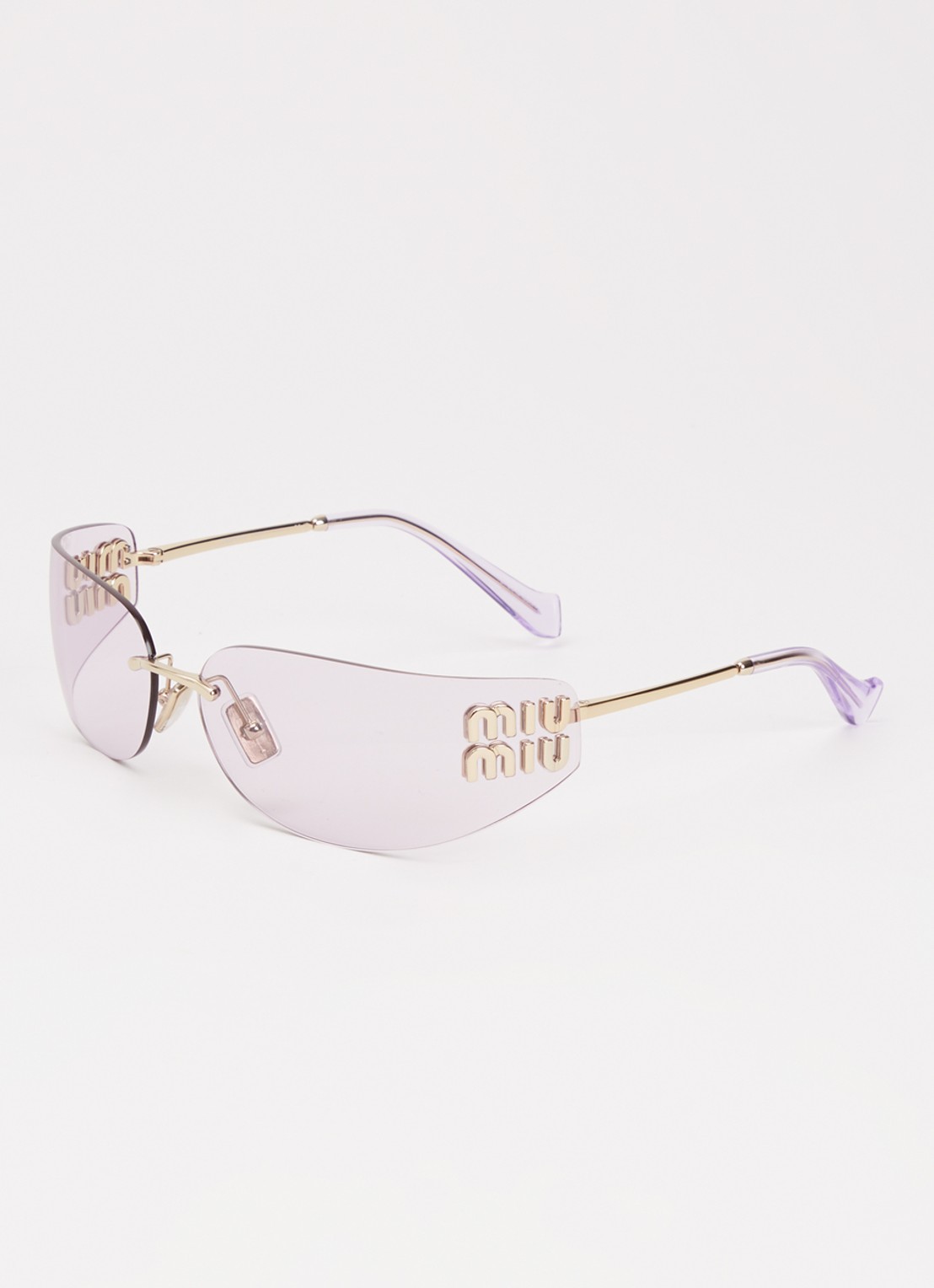 Miu Miu Shield zonnebril MUA51S - voorkant 4 lichtpaars