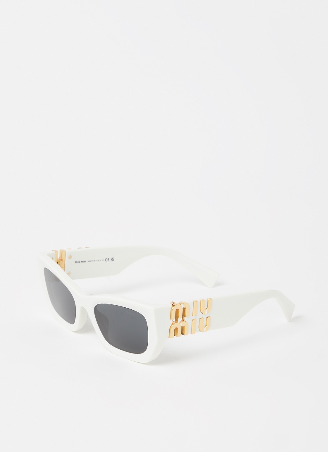 Miu Miu Wayfarer zonnebril MU 09WS - voorkant wit
