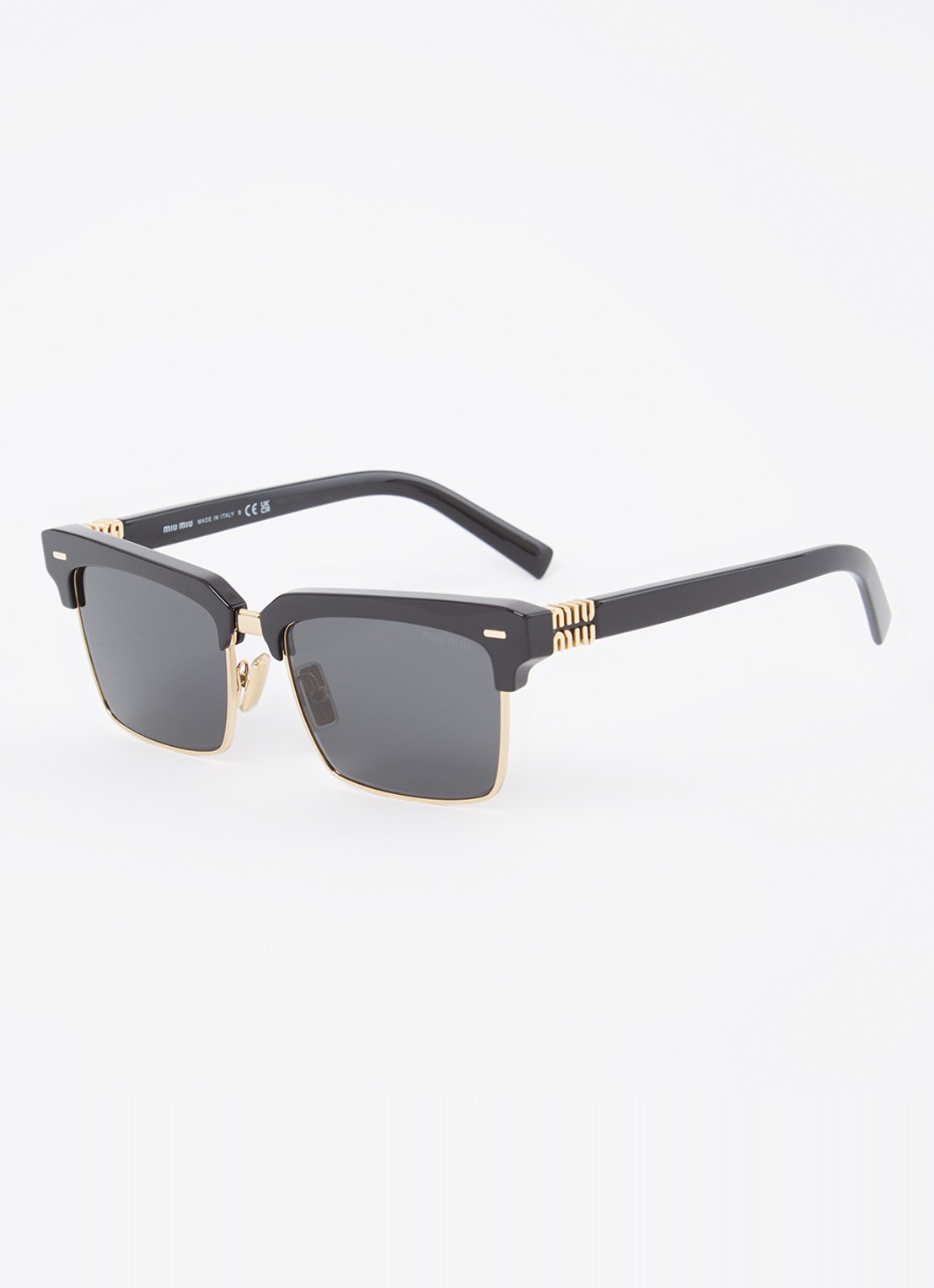 Miu Miu Wayfarer zonnebril MU 10ZS - voorkant 4 zwart