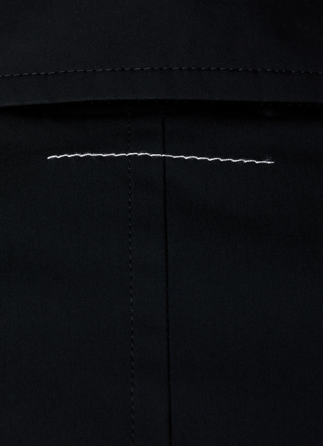 MM6 Double breasted trenchcoat met ceintuur - detail 6 zwart