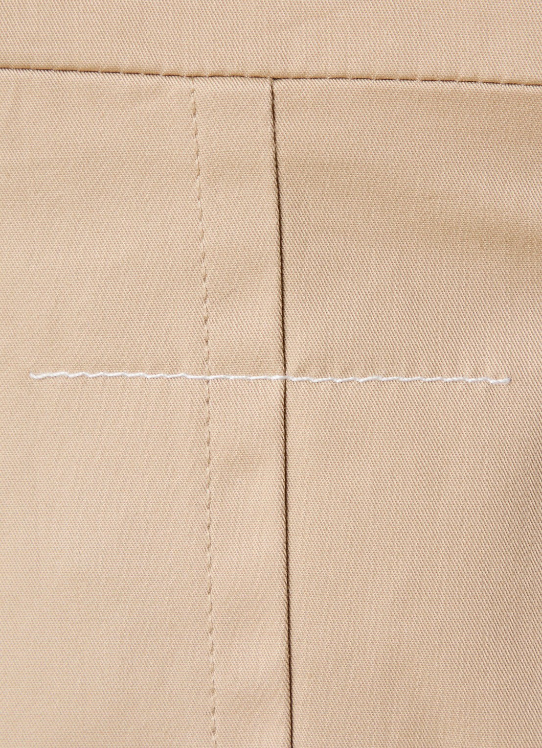 MM6 Double breasted trenchcoat met ceintuur - detail 6 beige