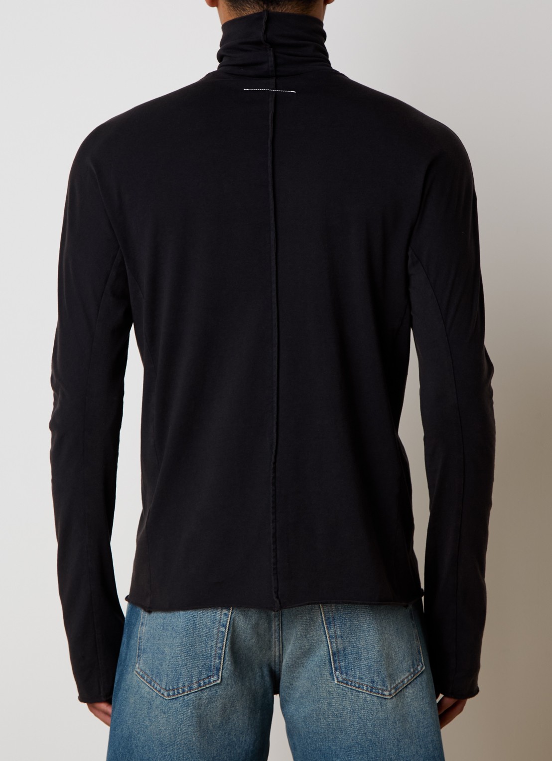 MM6 Longsleeve met col - achterkant zwart