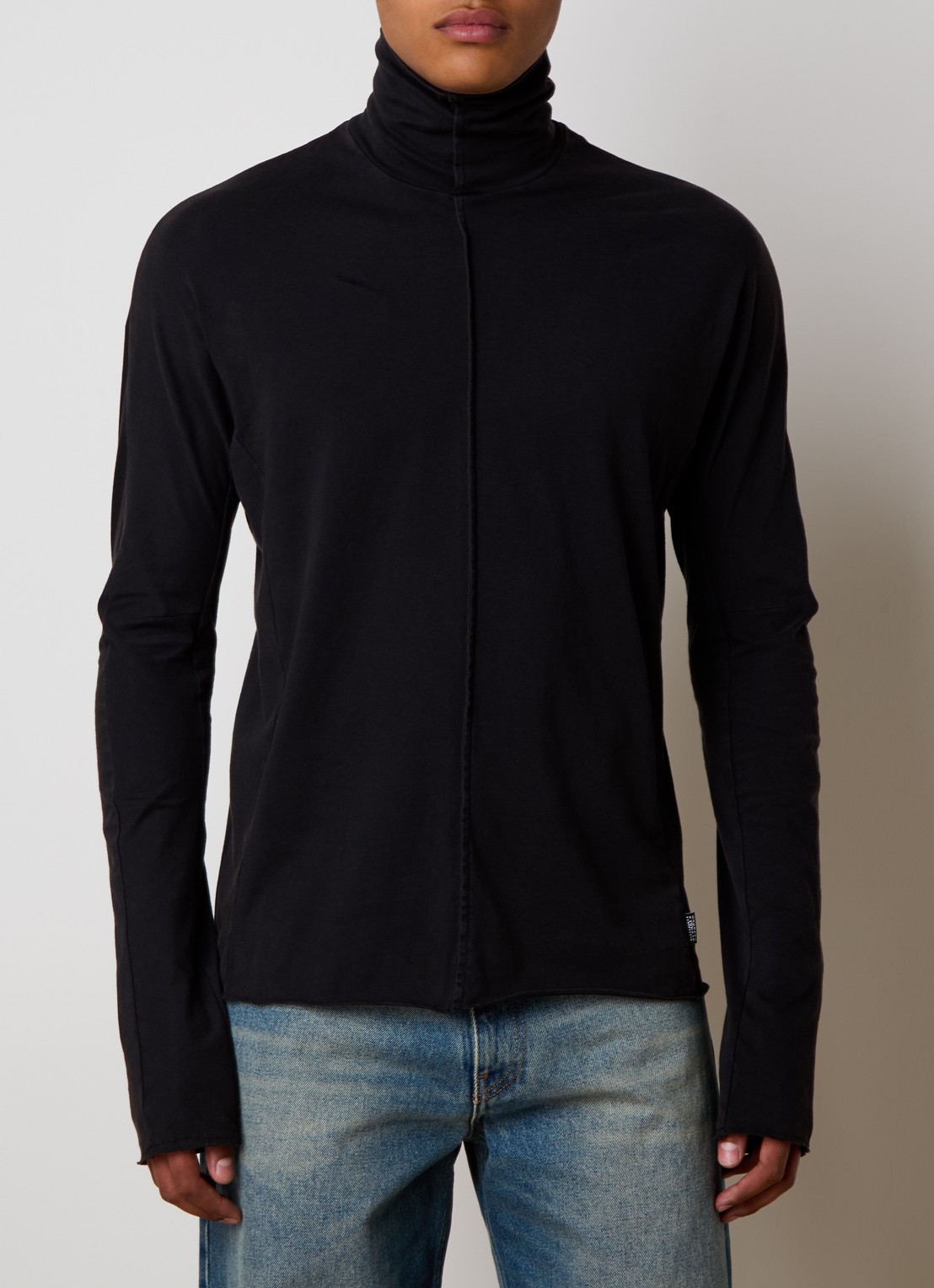 MM6 Longsleeve met col - detail 2 zwart