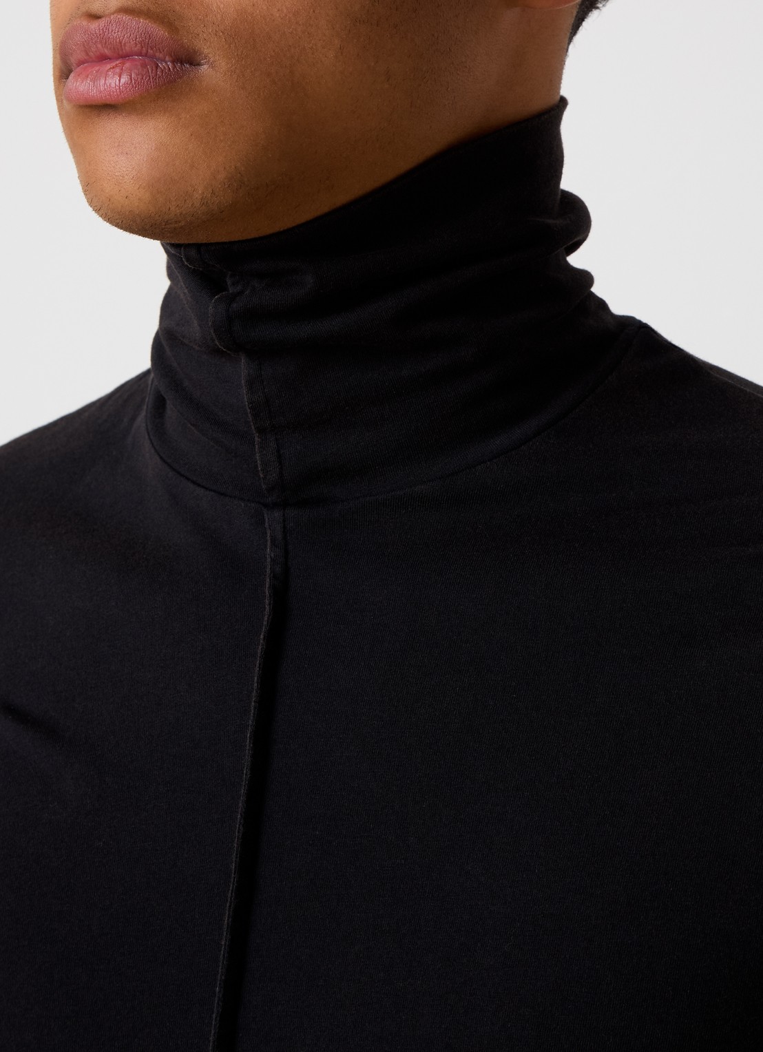 MM6 Longsleeve met col - detail 3 zwart