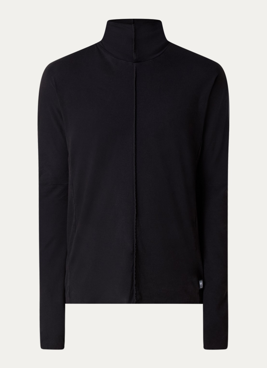 MM6 Longsleeve met col - voorkant 4 zwart