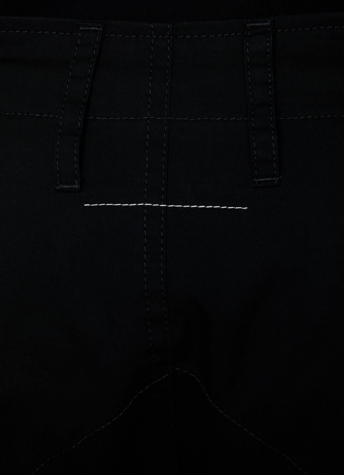 MM6 Loose fit cargobroek met klepzakken - detail 4 zwart